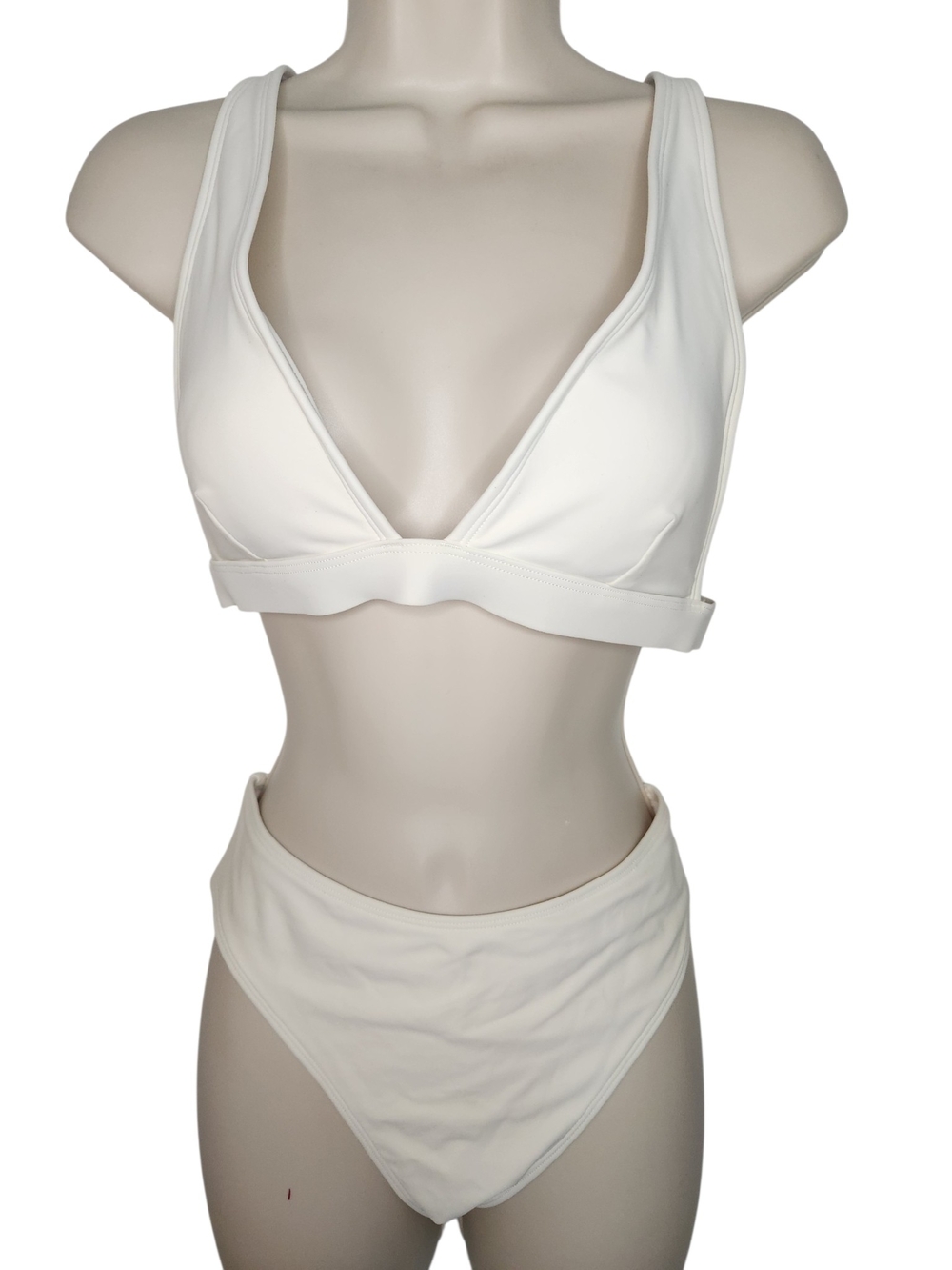 Summersalt White Bikini Set Size 6 Top & Size 10 High Waist Bottoms